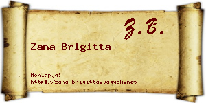 Zana Brigitta névjegykártya
